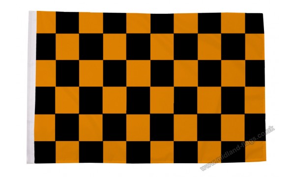 Black and Orange Check Flag (Sleeved)